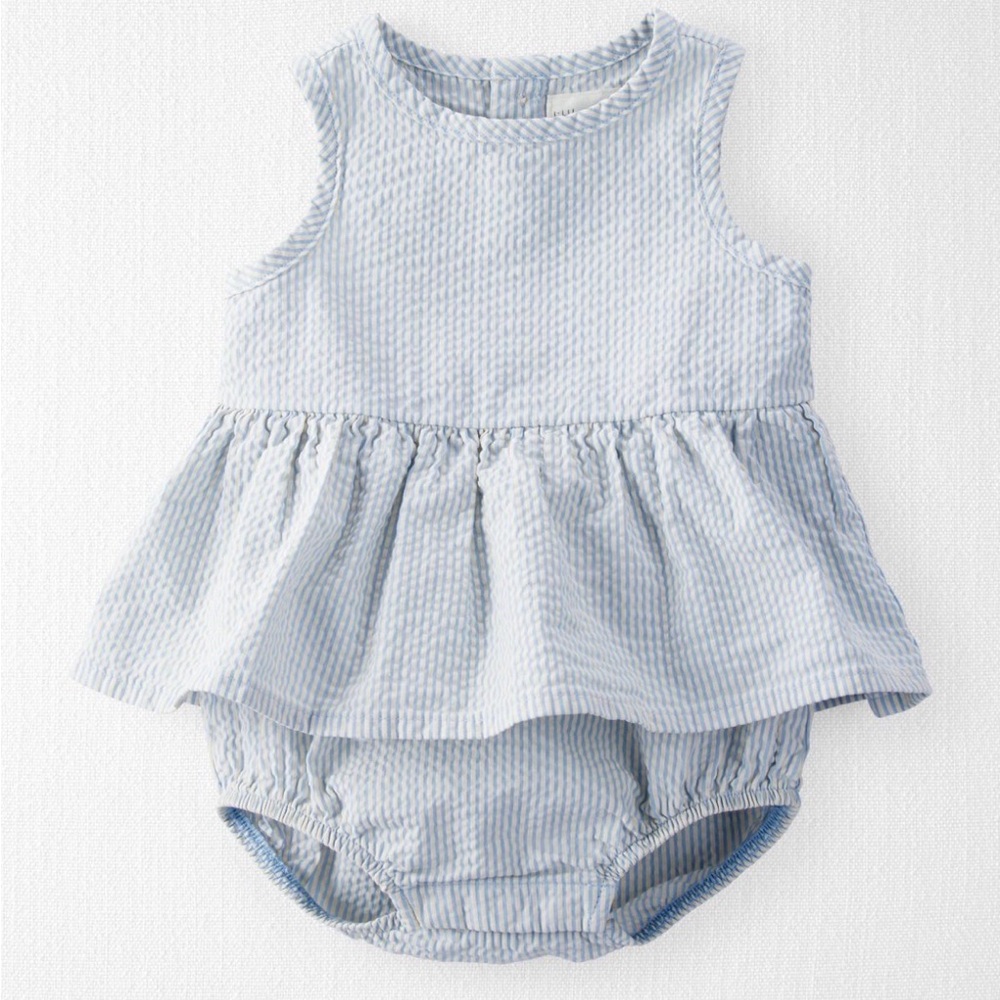 Little Planet Baby Seersucker Sunsuit